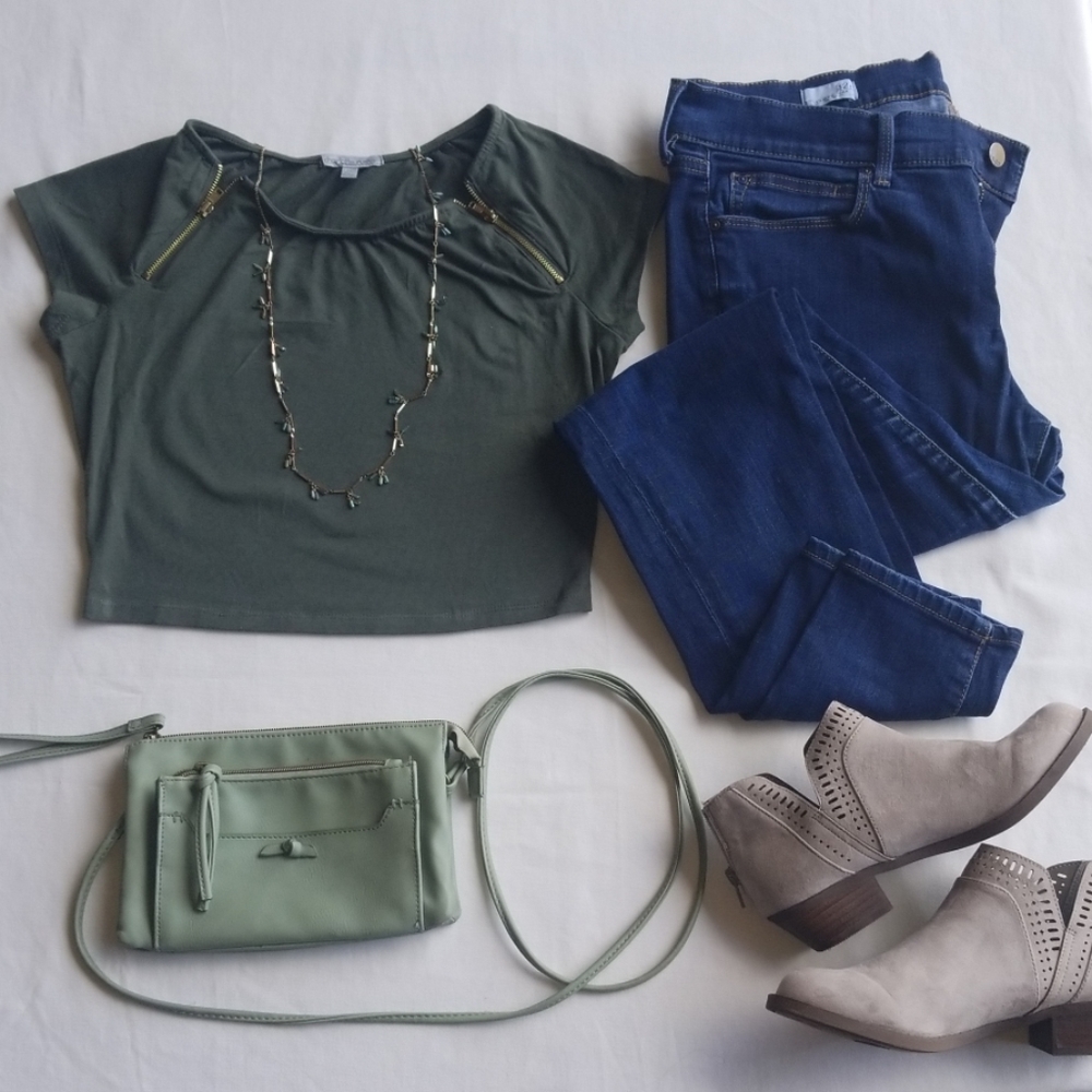 Olive Crop top